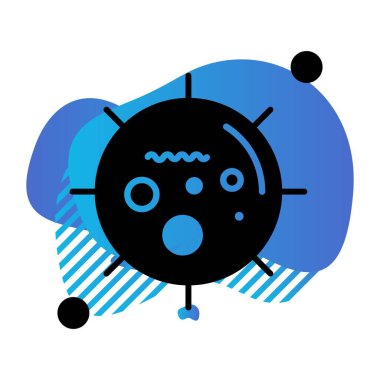 Coronavirus Simgesi, Vektör İllüstrasyonu