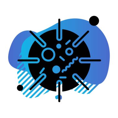Coronavirus Simgesi, Vektör İllüstrasyonu