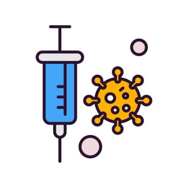 Vektör korona virüsü, covid-19 Simgesi, vektör illüstrasyonu