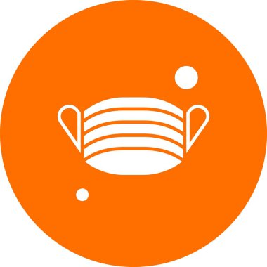 yüz maskesi simgesi, vektör illüstrasyonu