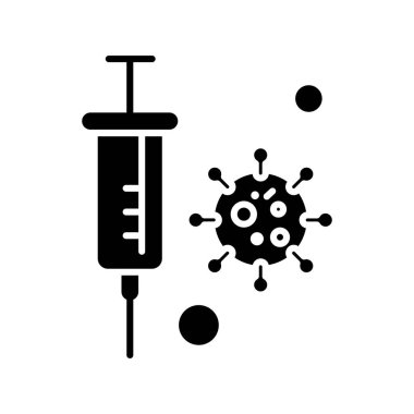 Vektör enjeksiyon simgesi, basit web illüstrasyonu