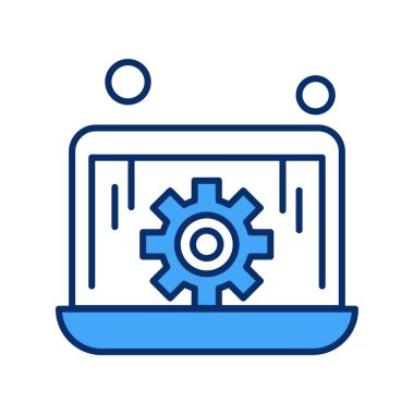 dizüstü bilgisayar simgesi, vektör illüstrasyonu