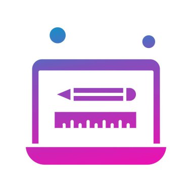 dizüstü bilgisayar simgesi, vektör illüstrasyonu