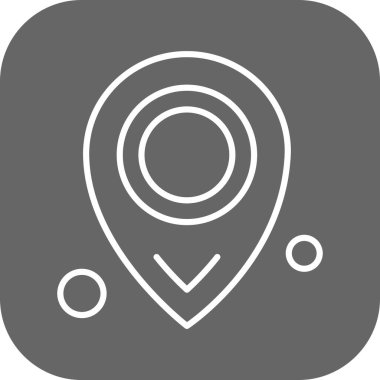 konum web simgesi, vektör illüstrasyonu