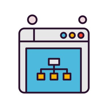  tarayıcı simgesi, vektör illüstrasyonu