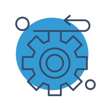 dişli simgesi, vektör çizimi