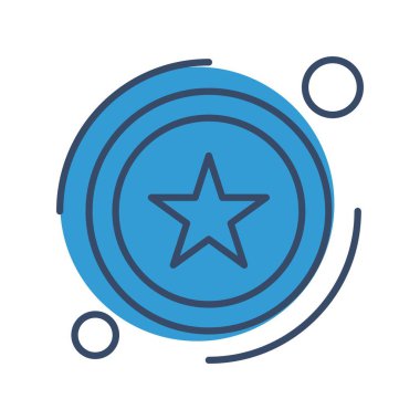  ödül düz simgesi, vektör illüstrasyonu