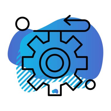 dişli simgesi, vektör çizimi