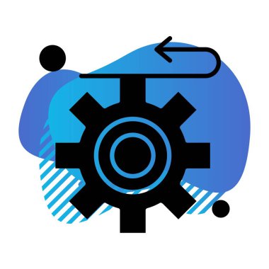 dişli simgesi, vektör çizimi