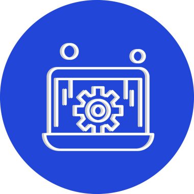 dizüstü bilgisayar simgesi, vektör illüstrasyonu