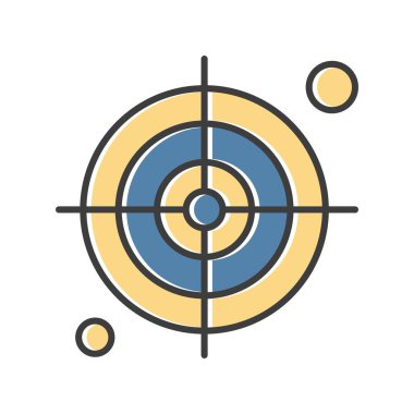  hedef simge, vektör illüstrasyonu