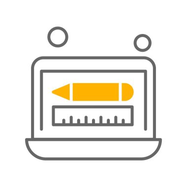 dizüstü bilgisayar simgesi, vektör illüstrasyonu