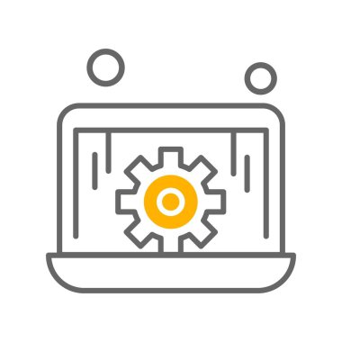 dizüstü bilgisayar simgesi, vektör illüstrasyonu