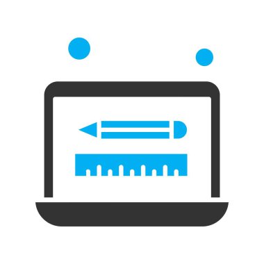 dizüstü bilgisayar simgesi, vektör illüstrasyonu