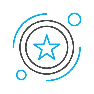  ödül düz simgesi, vektör illüstrasyonu