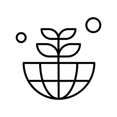 toprak simgesi vektör illüstrasyonu 