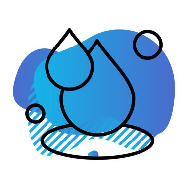 Contour damla vektör illüstrasyonu