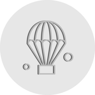 Renkli Vektör hava balonu Simgesi 