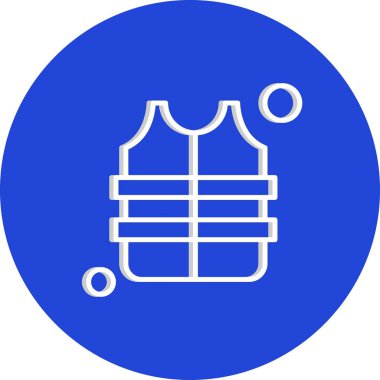  Vektör yeleği Simgesi illüstrasyonu