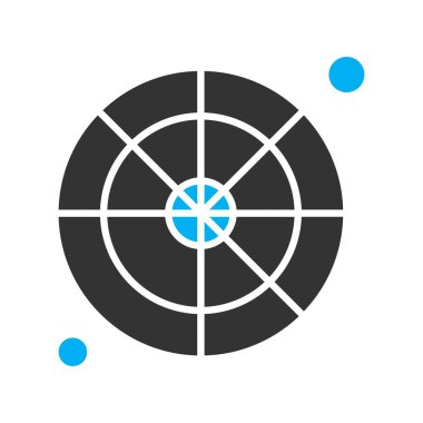 Vektör radar simgesi illüstrasyonu