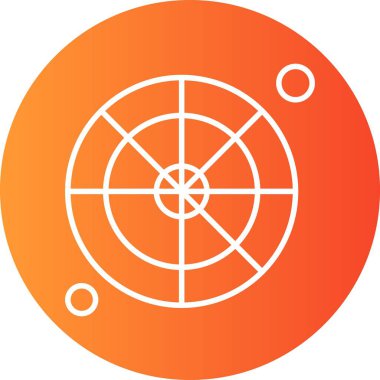 Vektör radar simgesi illüstrasyonu