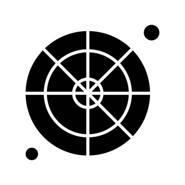 Vektör radar simgesi illüstrasyonu
