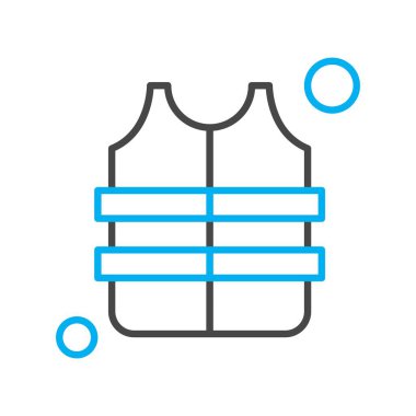  Vektör yeleği Simgesi illüstrasyonu