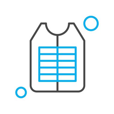  Vektör yeleği Simgesi illüstrasyonu