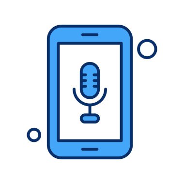 Vektör mikrofon Simgesi illüstrasyonu