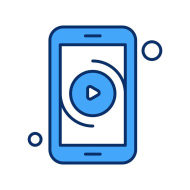Vektör video simgesi illüstrasyonu