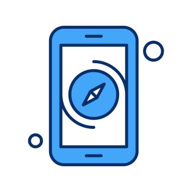 Vektör gps Simge illüstrasyonu