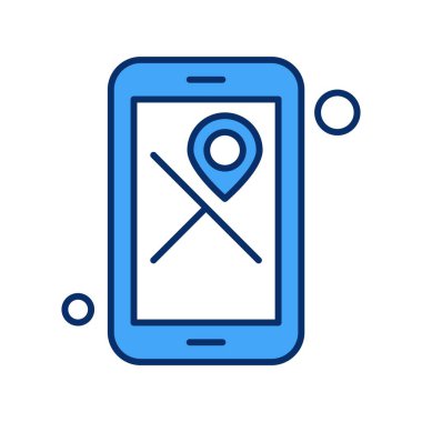 Vektör konumu simge illüstrasyonu