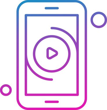 Vektör video simgesi illüstrasyonu
