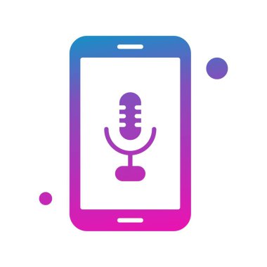 Vektör mikrofon Simgesi illüstrasyonu