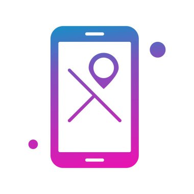 Vektör konumu simge illüstrasyonu