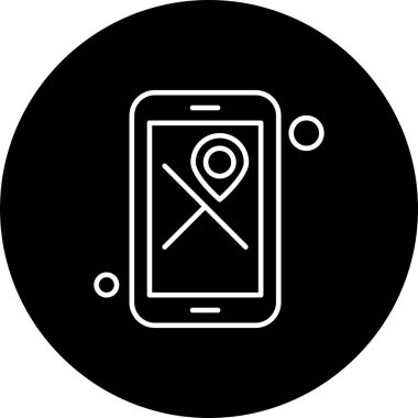 Vektör konumu simge illüstrasyonu