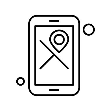 Vektör konumu simge illüstrasyonu