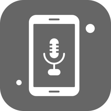 Vektör mikrofon Simgesi illüstrasyonu