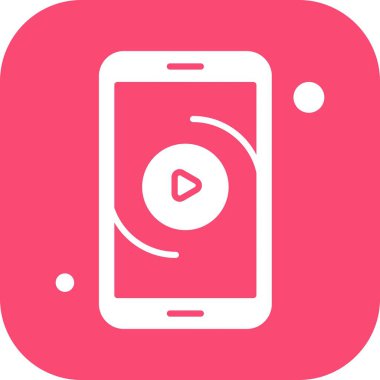 Vektör video simgesi illüstrasyonu 