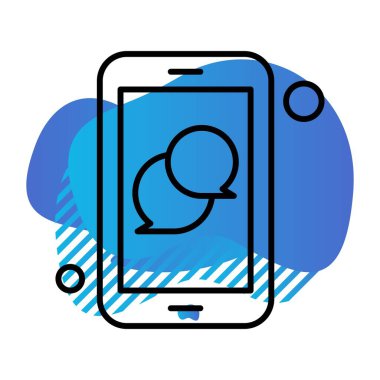 Vektör sohbet simgesi illüstrasyonu