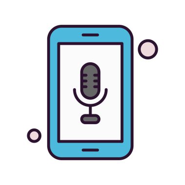 Vektör mikrofon Simgesi illüstrasyonu