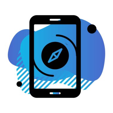 Vektör gps Simge illüstrasyonu