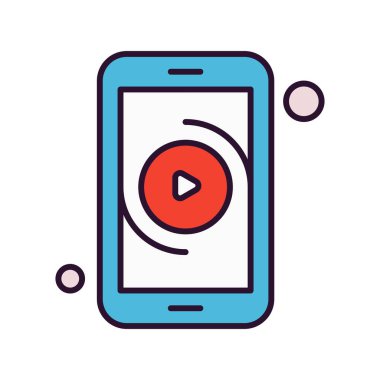 Vektör video simgesi illüstrasyonu