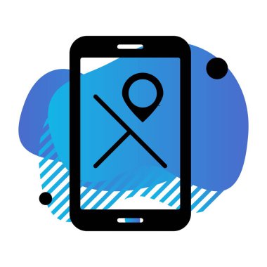 Vektör konumu simge illüstrasyonu