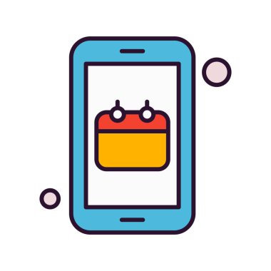 Vektör Takvim Simgesi, illüstrasyon   