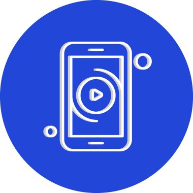 Vektör video simgesi illüstrasyonu