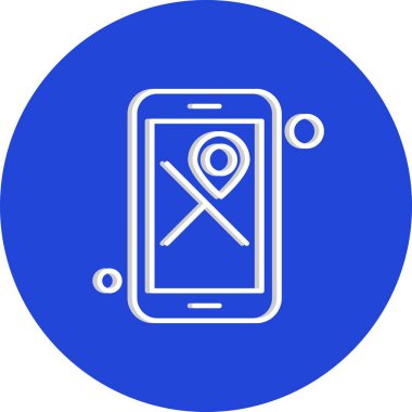 Vektör konumu simge illüstrasyonu