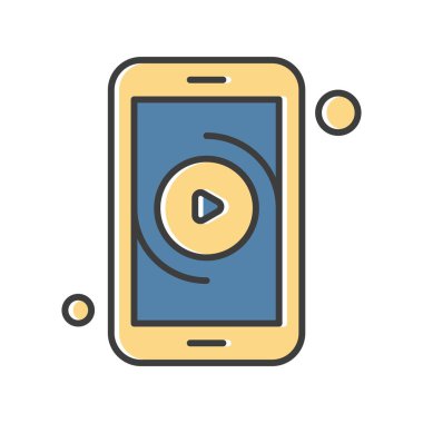 Vektör video simgesi illüstrasyonu