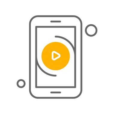 Vektör video simgesi illüstrasyonu