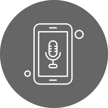 Vektör mikrofon Simgesi illüstrasyonu